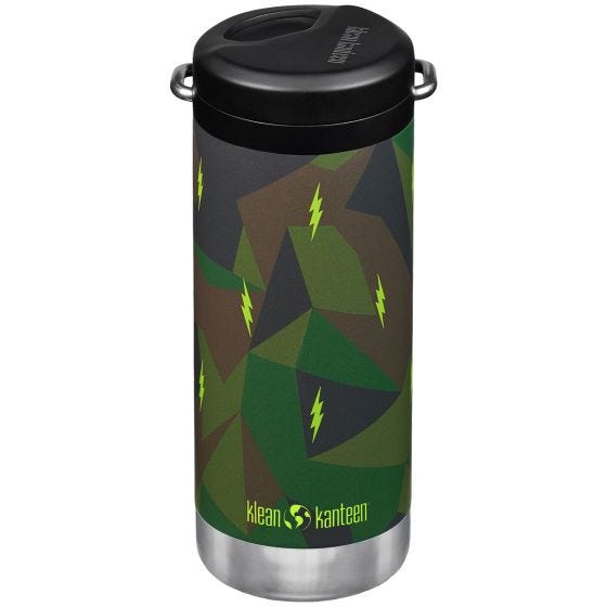 Klean Kanteen TKWide 355ml Thermosflasche Twist Cap w/Straw - Electric Camo