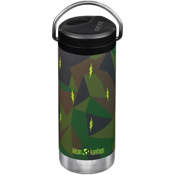Klean Kanteen TKWide 355ml Thermosflasche Twist Cap w/Straw - Electric Camo