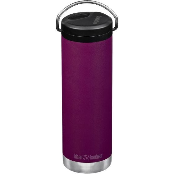Klean Kanteen TKWide 592 ml Isolierte Trinkflasche mit Twist Cap w/Straw - Purple Potion