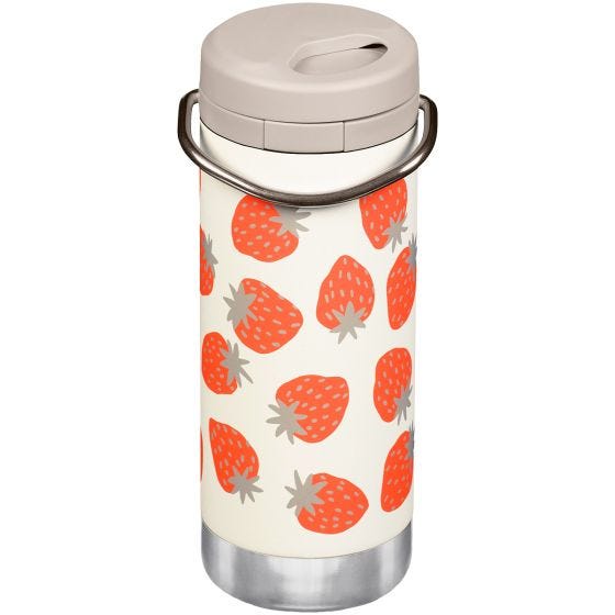 Klean Kanteen TKWide 355ml Thermosflasche Twist Cap w/Straw - Strawberries