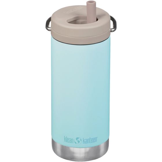 Klean Kanteen TKWide 355ml Thermosflasche Twist Cap w/Straw - Blue Tint