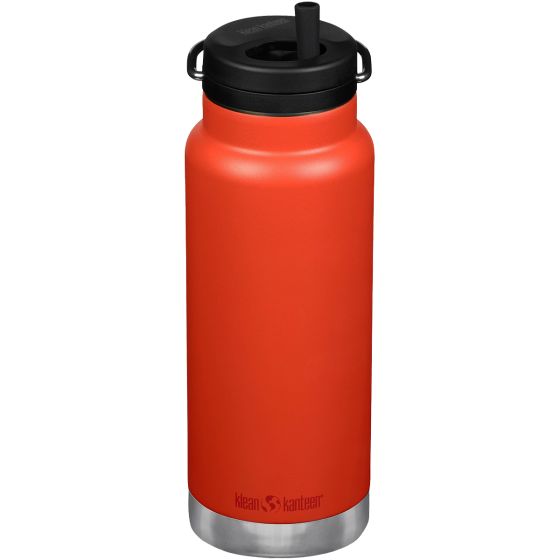 Klean Kanteen TKWide 946 ml Isolierte Trinkflasche mit Twist Cap w/Straw - Tiger Lilly