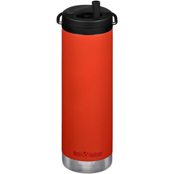 Klean Kanteen TKWide 592 ml Isolierte Trinkflasche mit Twist Cap w/Straw - Tiger Lilly
