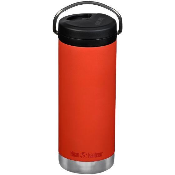 Klean Kanteen TKWide 473 ml Isolierte Trinkflasche mit Twist Cap w/Straw - Tiger Lilly