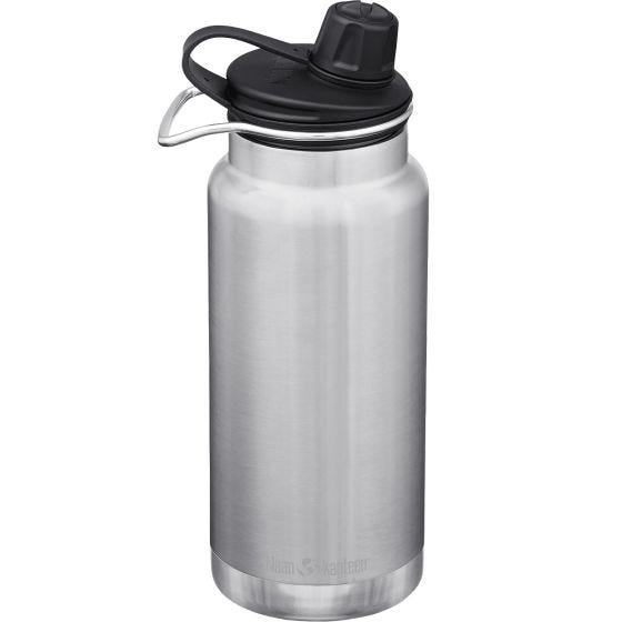 Klean Kanteen TKWide 946 ml Isolierte Trinkflasche mit Chug Cap - Brushed Stainless