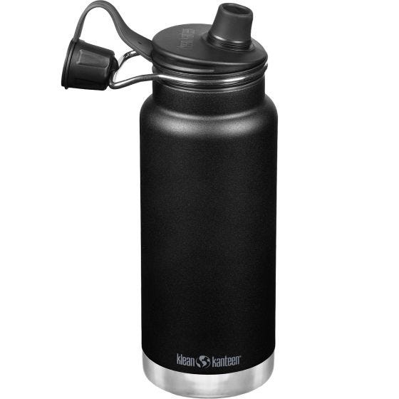 Klean Kanteen TKWide 946 ml Isolierte Trinkflasche mit Chug Cap - Schwarz