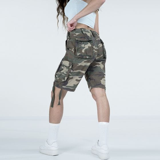 Surplus Airborne Vintage Shorts Damen - Verwaschenes Woodland