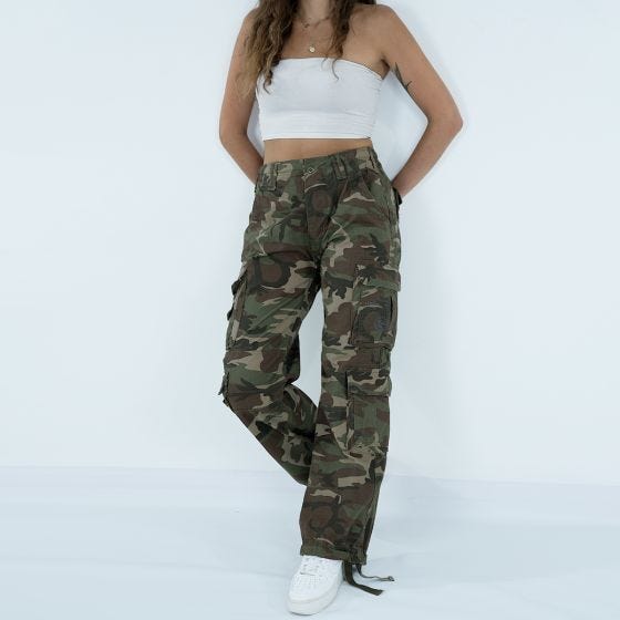 Brandit Pure Vintage Hose Damen - Woodland