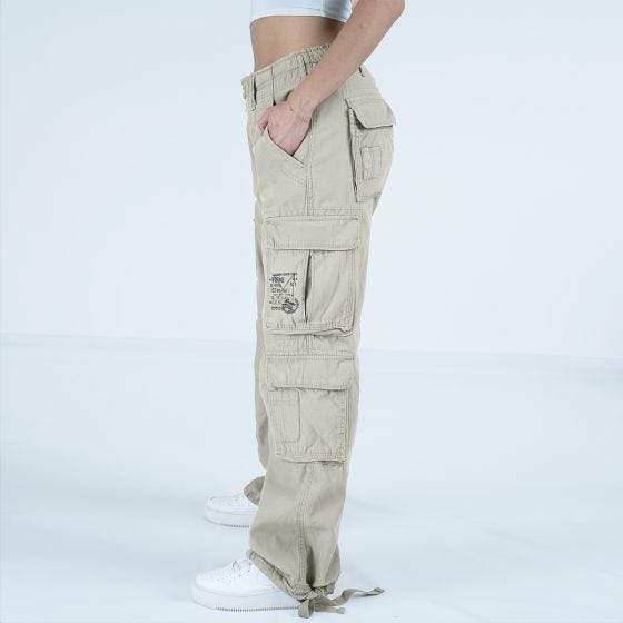 Brandit Pure Vintage Hose Damen - Old White