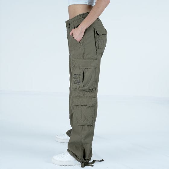 Brandit Pure Vintage Hose Damen - Olivgrün