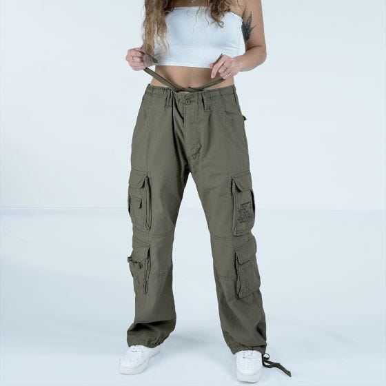 Brandit Pure Vintage Hose Damen - Olivgrün
