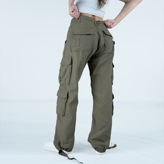 Brandit Pure Vintage Hose Damen - Olivgrün