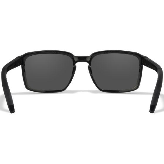 Wiley X WX Alfa Brille - Captivate Polarized Grau Lenses / Hochglanz Schwarz Frame