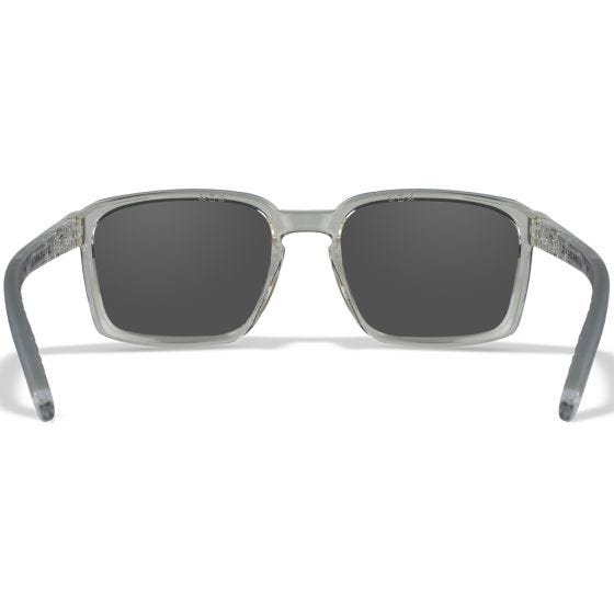 Wiley X WX Alfa Brille - Captivate Polarized Blau Mirror Lenses / Gloss Clear Crystal Frame