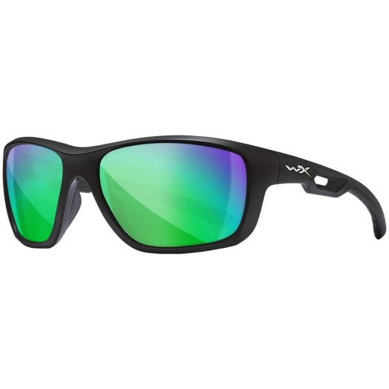 Wiley X WX Aspect Brille - Captivate Polarized Grün Mirror Lens / in Mattschwarz Frame
