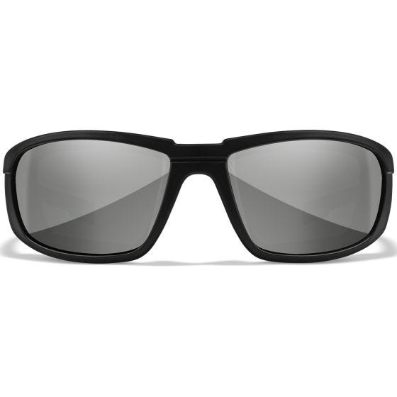 Wiley X WX Boss Brille - Silber Flash Lens / in Mattschwarz Frame
