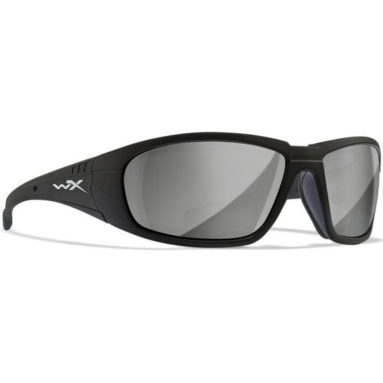 Wiley X WX Boss Brille - Silber Flash Lens / in Mattschwarz Frame