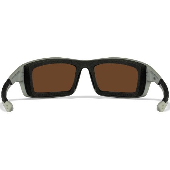 Wiley X WX Grid Brille - Captivate Polarized Grün Mirror Lenses / Matte Cool Grey Frame