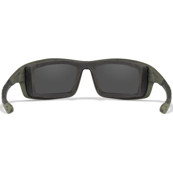 Wiley X WX Grid Brille - Captivate Polarized Grau Mirror Lenses / Matte Utility Grün Frame