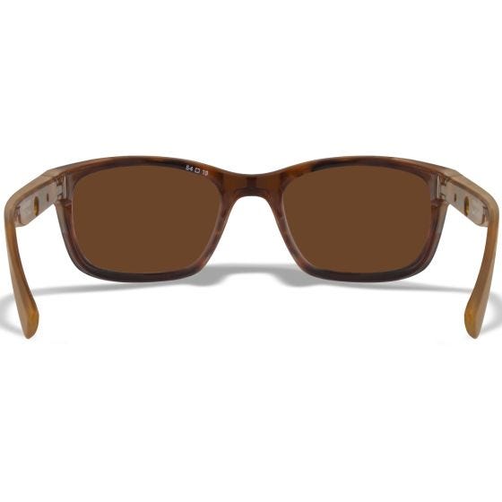 Wiley X WX Helix Brille - Captivate Polarized Grün Mirror Lenses / Gloss Demi Braun Frame