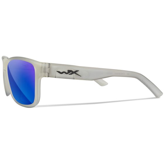 Wiley X WX Ovation Brille - Captivate Polarized Blau Mirror Lenses / Matte Slate Frame