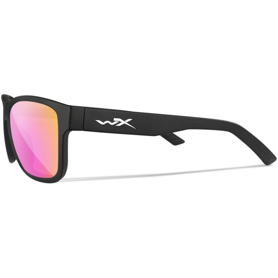 Wiley X WX Ovation Brille - Captivate Polarized Rose Gold Mirror Lenses / in Mattschwarz Frame