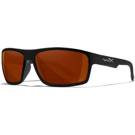 Wiley X WX Peak Brille - Captivate Polarized Copper Lenses / in Mattschwarz Frame