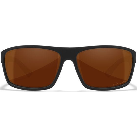 Wiley X WX Peak Brille - Captivate Polarized Copper Lenses / in Mattschwarz Frame