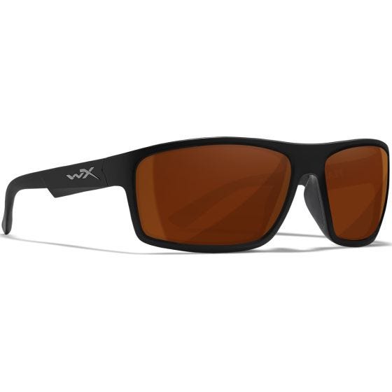 Wiley X WX Peak Brille - Captivate Polarized Copper Lenses / in Mattschwarz Frame