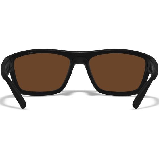 Wiley X WX Peak Brille - Captivate Polarized Copper Lenses / in Mattschwarz Frame