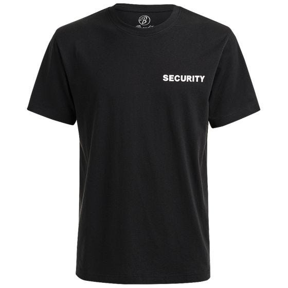 Brandit T-Shirt mit Aufschrift „Security“ Schwarz