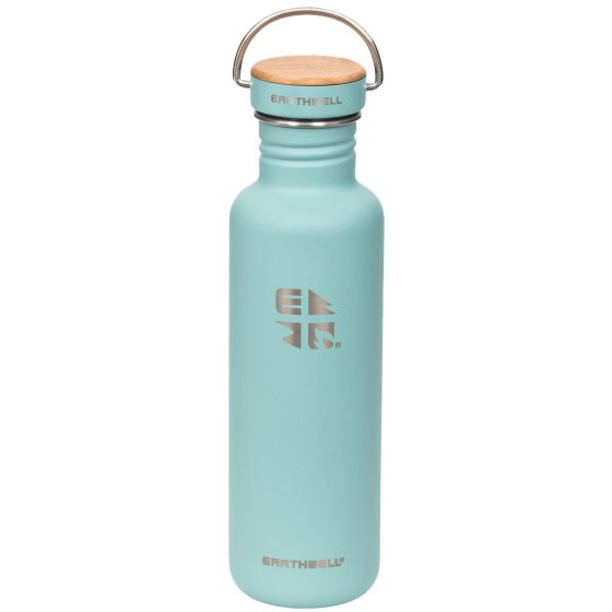 Earthwell Woodie Einwandige Trinkflasche 800 ml Maple / Aqua Blue