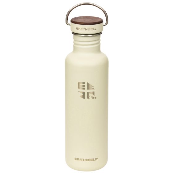 Earthwell Woodie Einwandige Trinkflasche 800 ml Walnut / Baja Sand