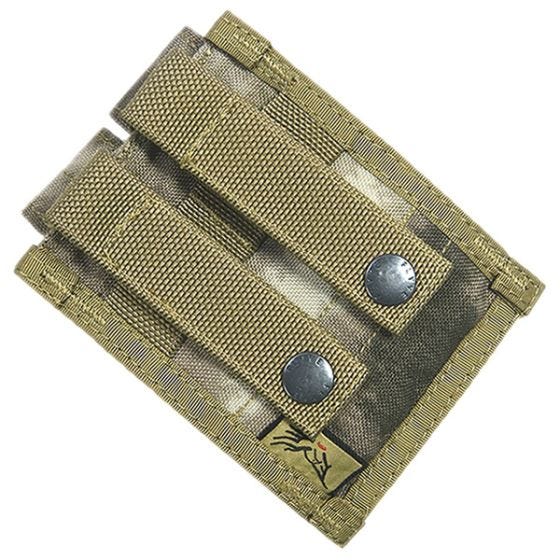 Flyye Doppel-Magazintasche für 9 mm-Kaliber MOLLE-Befestigungssystem A-TACS AU