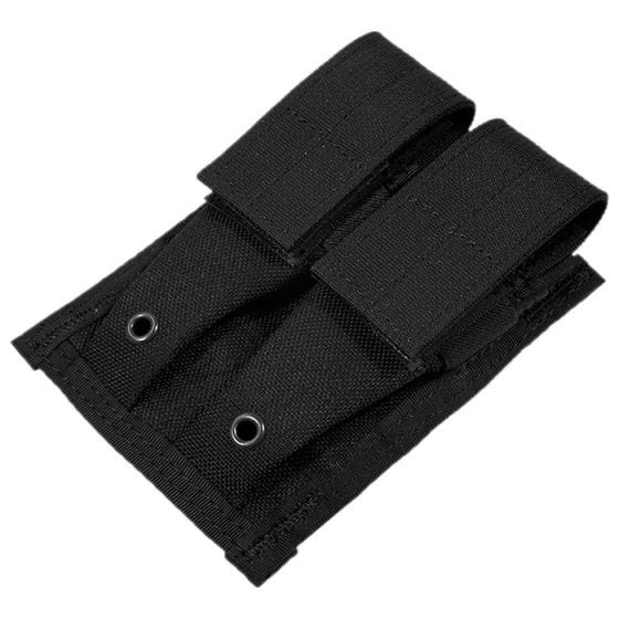 Flyye Doppel-Magazintasche für 9 mm MOLLE-Befestigungssystem Schwarz