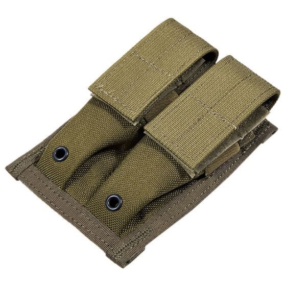 Flyye Doppel-Magazintasche für 9 mm-Kaliber MOLLE-Befestigungssystem Coyote Brown