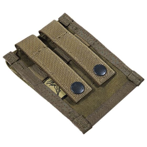 Flyye Doppel-Magazintasche für 9 mm-Kaliber MOLLE-Befestigungssystem Coyote Brown