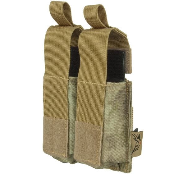 Flyye Ver. HP Doppel-Magazintasche für 9 mm-Kaliber MOLLE-Befestigungssystem A-TACS AU
