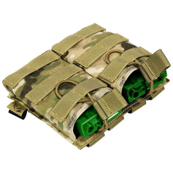Flyye EV Universal Doppel-Magazintasche mit MOLLE-Befestigungssystem MultiCam