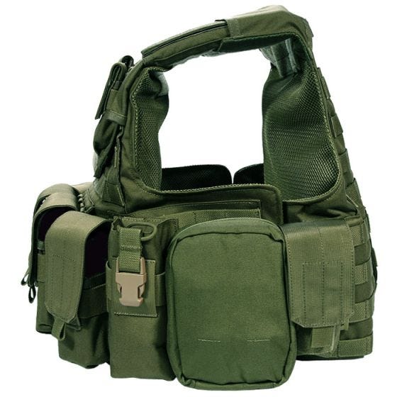 Flyye Force Recon Weste mit Taschen-Set Ver. Land Olive Drab