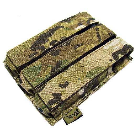 Flyye Dreifach-Magazintasche für MP5 mit MOLLE-Befestigungssystem MultiCam