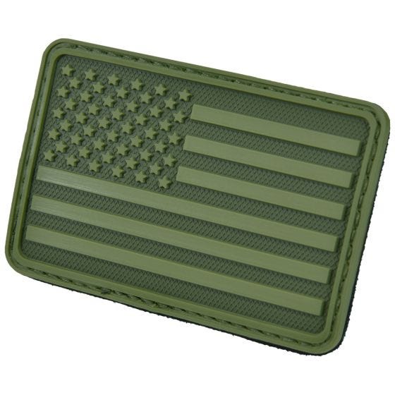 Hazard 4 Patch USA-Flagge Links Olive Green