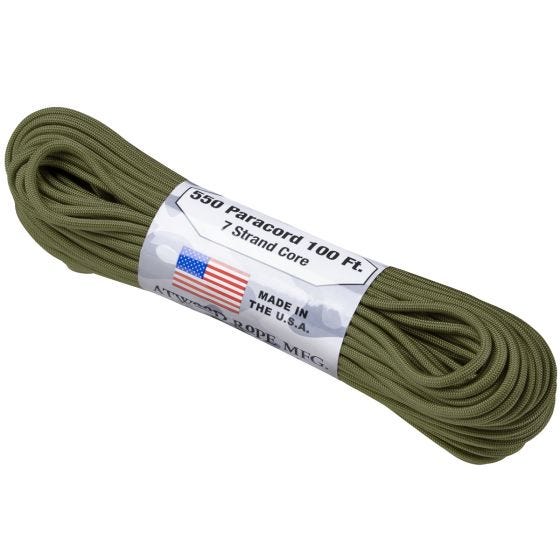 Atwood Rope 550 Lbs. Fallschirmschnur Olive Green