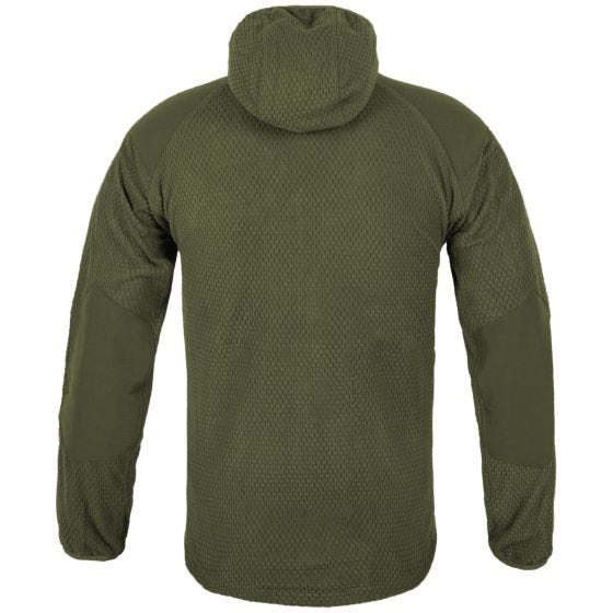 Helikon Alpha Kapuzenjacke aus Gitterfleece Olive Green