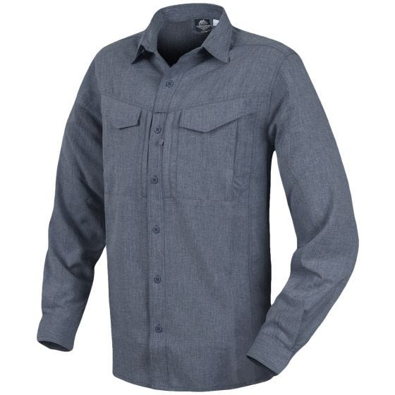 Helikon Defender Mk2 Gentleman Langarm-Hemd Melange Schwarz-Grau