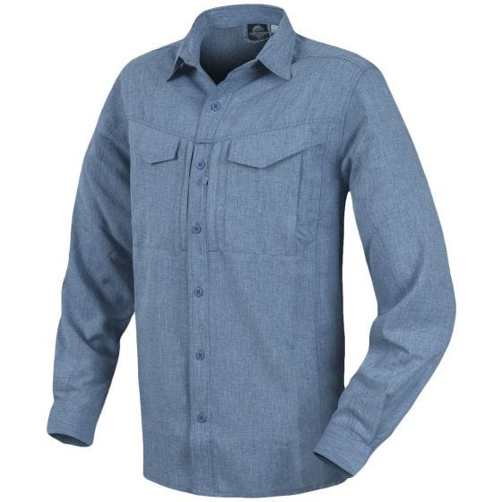 Helikon Defender Mk2 Gentleman Langarm-Hemd Melange Blau