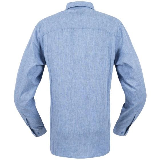 Helikon Defender Mk2 Gentleman Langarm-Hemd Melange Hellblau