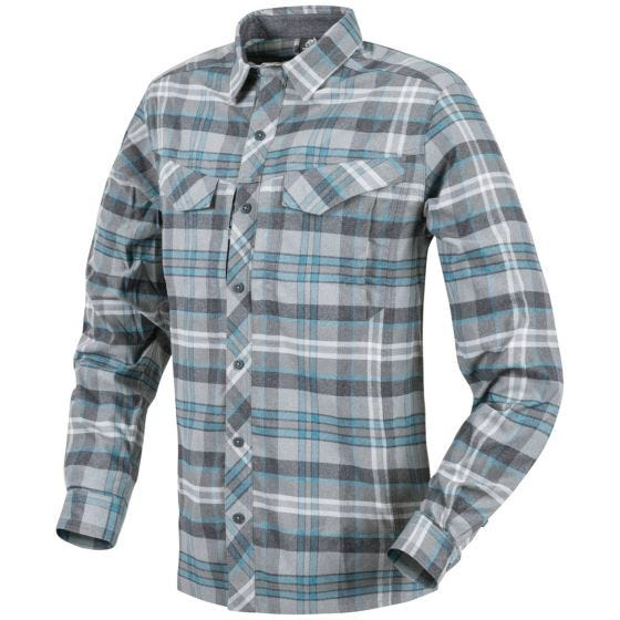Helikon Defender Mk2 Pilgrim Langarm-Hemd Blue Plaid