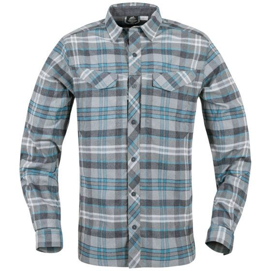 Helikon Defender Mk2 Pilgrim Langarm-Hemd Blue Plaid