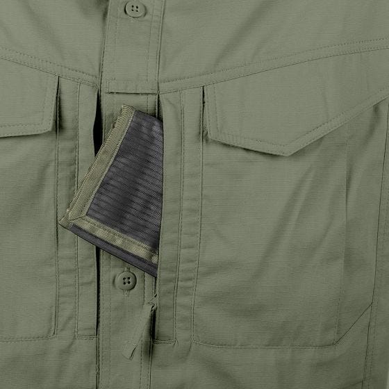 Helikon Defender Mk2 Kurzarm-Hemd Polyester/Baumwolle Ripstop Olive Green
